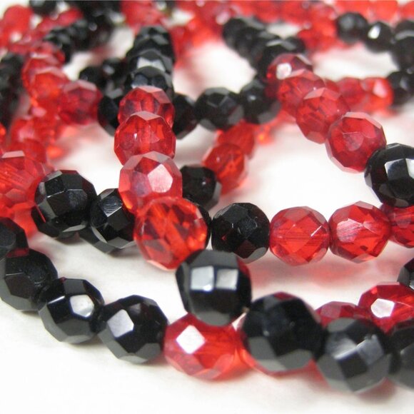 Necklace Glass Faceted Beaded 62 inch Vintage Strand Jewelry Statement Flapper - Picture 4 of 8